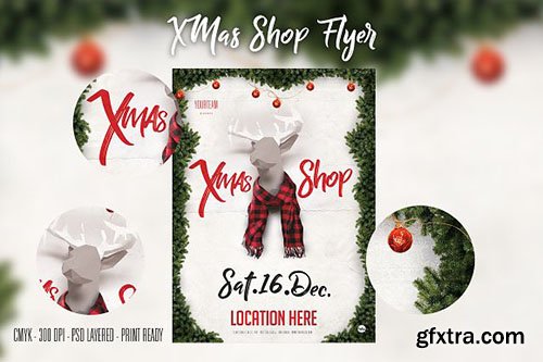 CreativeMarket - Xmas Shop Flyer 2035902