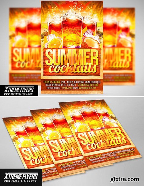 CM - Summer Cocktails Flyer Template 1811199