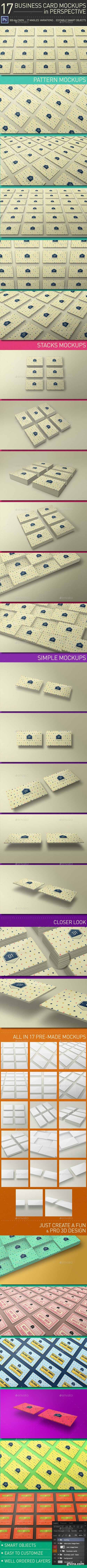 GR - Business Card Mockups in Perspective 11862546