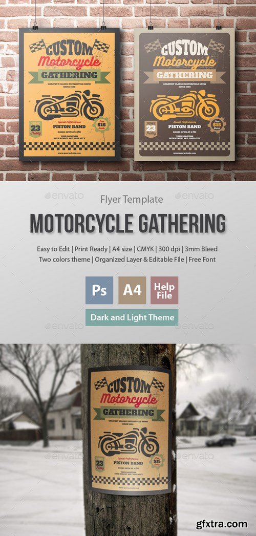 GraphicRiver - Motorcycle Gathering Flyer Template 15778964