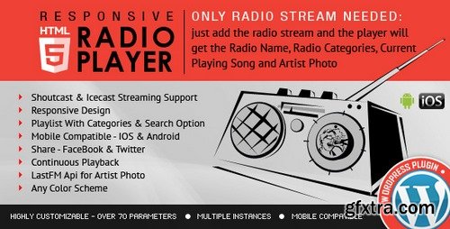 CodeCanyon - Radio Player Shoutcast & Icecast WordPress Plugin v1.8.3 - 9013963