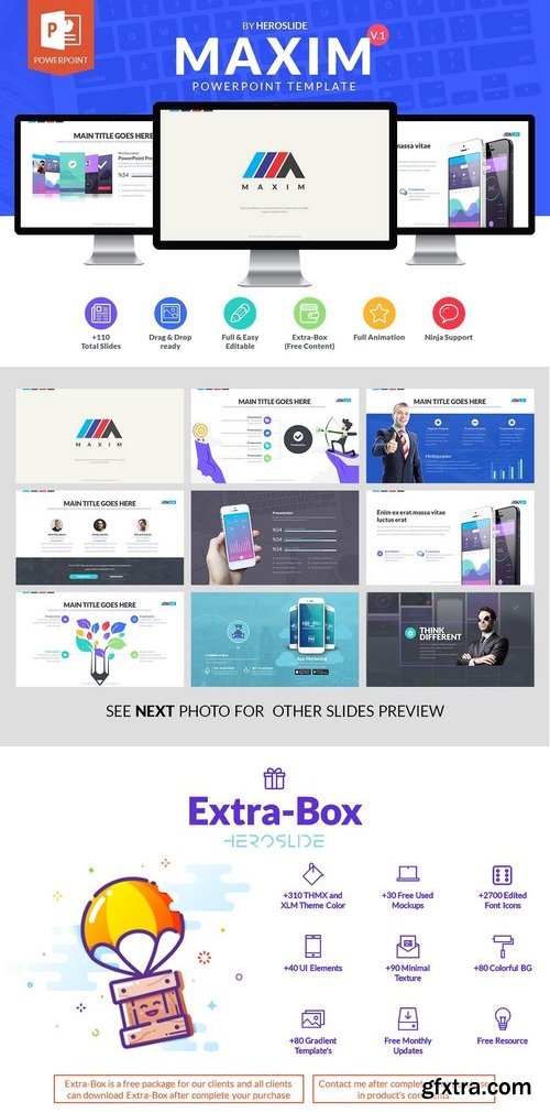 CM - Maxim , Business Powerpoint Template 1339389