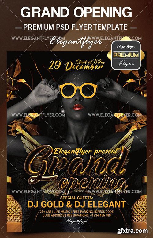 Grand Opening – Flyer PSD Template + Facebook Cover