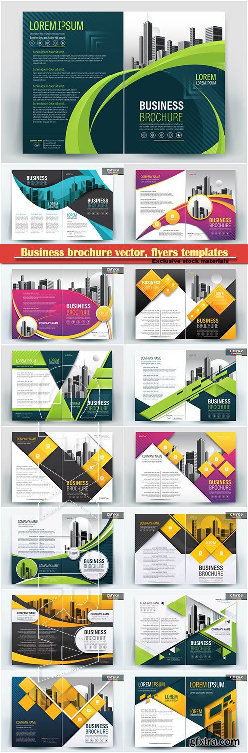 Business brochure vector, flyers templates # 74