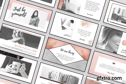 CreativeMarket Rose Gold Facebook Templates 2027991