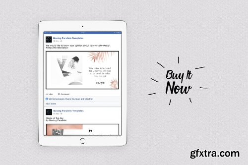 CreativeMarket Rose Gold Facebook Templates 2027991