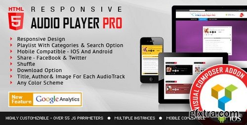 CodeCanyon - Visual Composer Addon - HTML5 Audio Player PRO v1.7.1 - 12000347