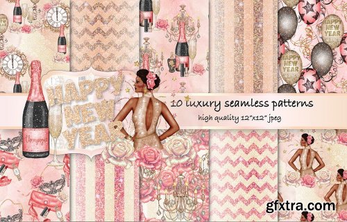 CreativeMarket NYE Fashion Seamless Pattern Pack 2026087