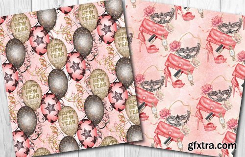 CreativeMarket NYE Fashion Seamless Pattern Pack 2026087