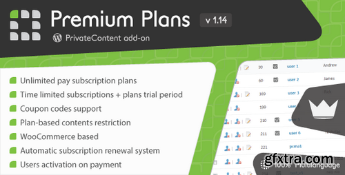 CodeCanyon - PrivateContent v1.14 - Premium Plans add-on 15316736