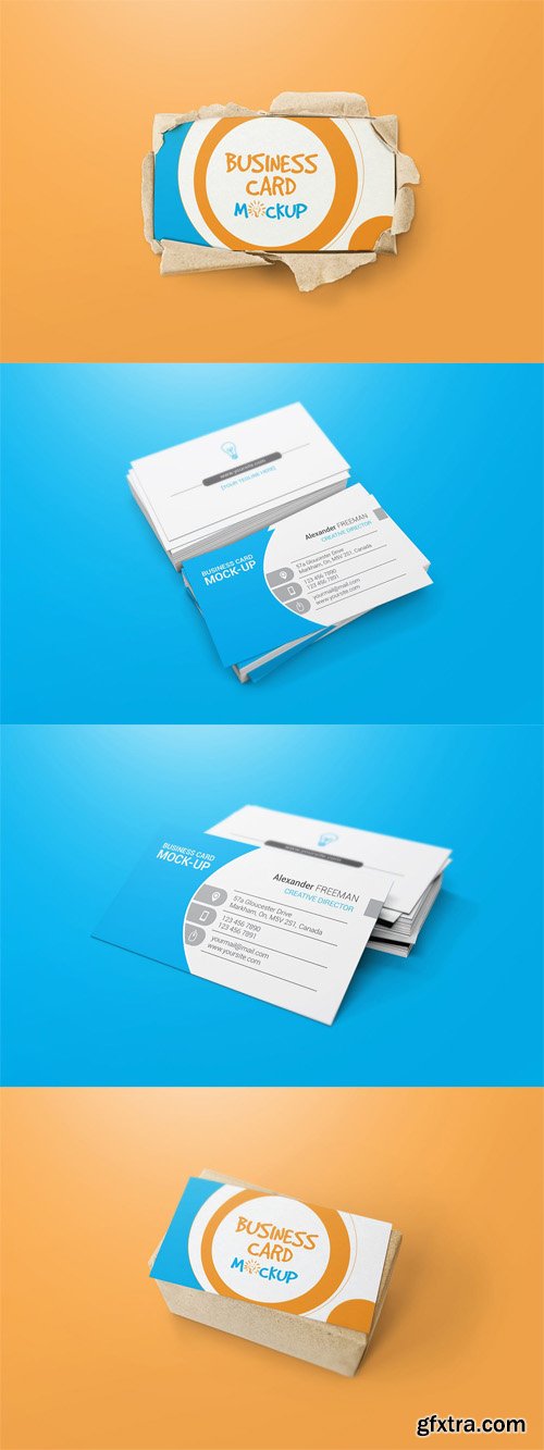 90x50 Business Card Mockups