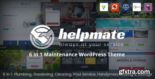 ThemeForest - Helpmate v1.0.8 - 6 in 1 Maintenance WordPress Theme 16489291