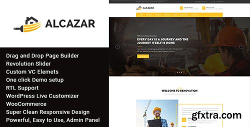 ThemeForest - Alcazar v1.0 - Construction, Renovation & Building Wordpress Theme - 18738530