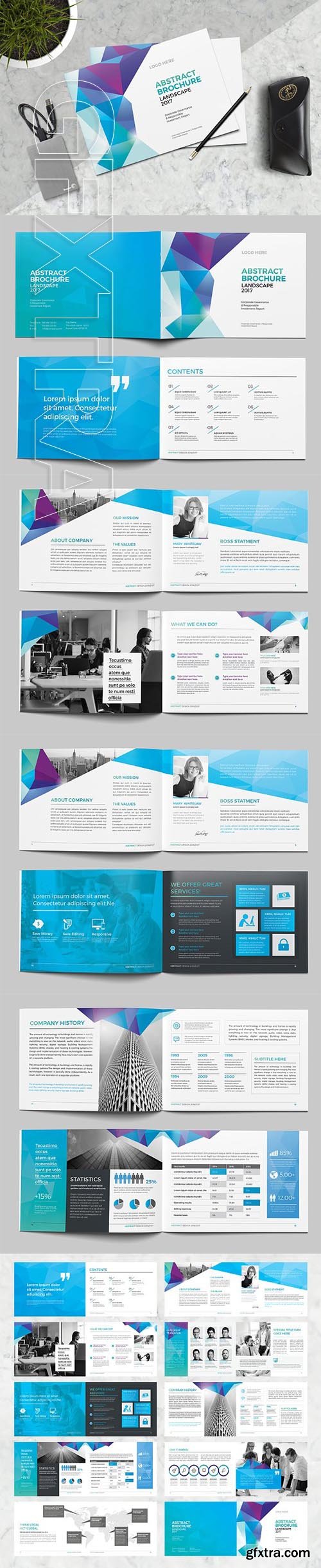 CreativeMarket - Polygon Brochure 20 Page 2035709