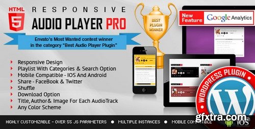 CodeCanyon - Responsive HTML5 Audio Player PRO WordPress Plugin v2.2.3 - 7649878