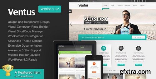 ThemeForest - Ventus v2.1 - Business WordPress Theme 5498133