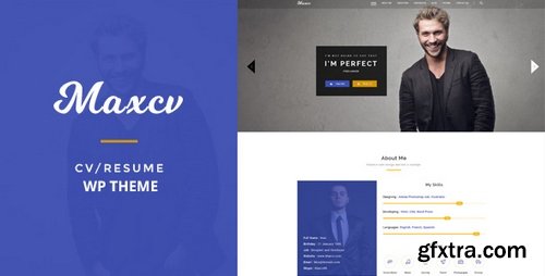 ThemeForest - Max CV v1.0 - Resume/CV WordPress Theme 19062091