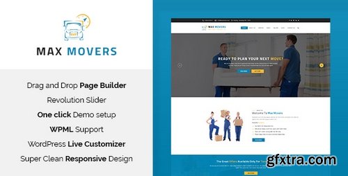 ThemeForest - Max Movers v1.0 - Moving Company WordPress Theme 19384903