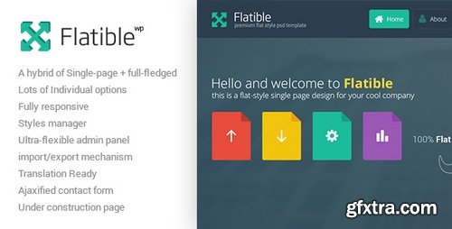 ThemeForest - Flatible v1.5.1 - Single Page WordPress Theme 6602585