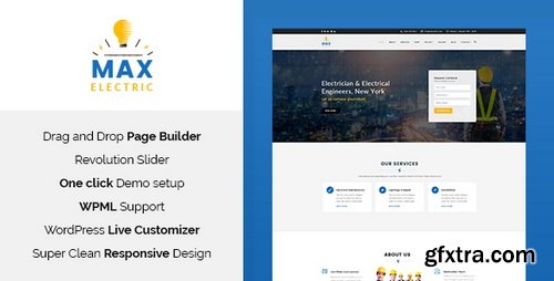 ThemeForest - Max Electric v1.1 - Electrician WordPress Theme 19384984