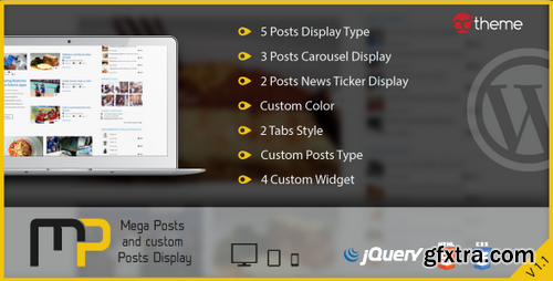 CodeCanyon - Mega Posts and Custom Posts Display WP Plugin v1.1 - 8001774