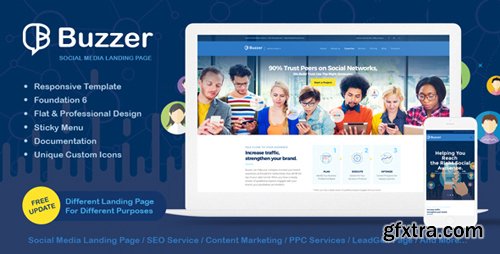 ThemeForest - Buzzer v1.0.3 - Responsive Social Media Landing Page - 20588458