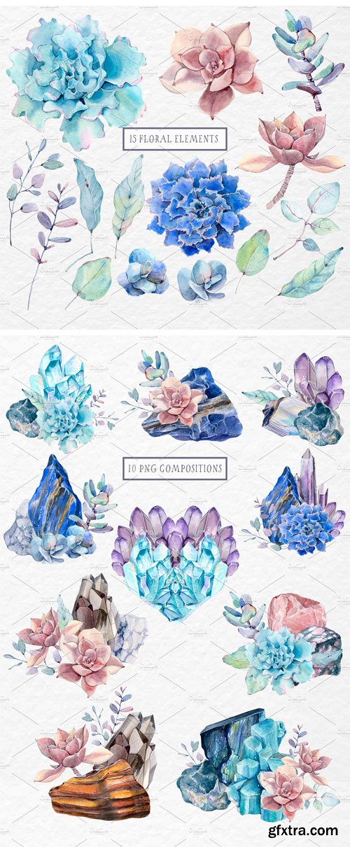 CM - GEMSTONES Watercolor Collection 1987403