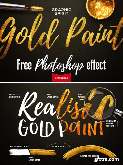 Photoshop Styles - Gold Paint Effect