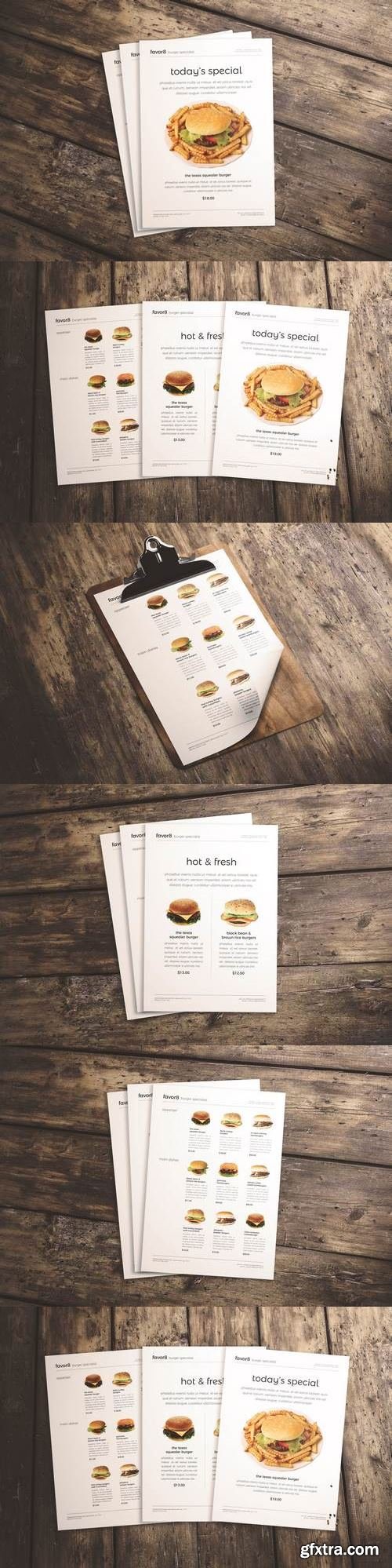 Burger Menu Set