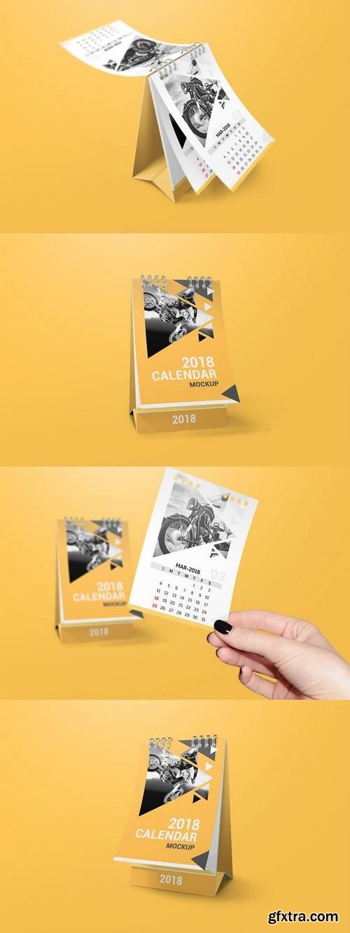 a6 Desk Calendar Mockups