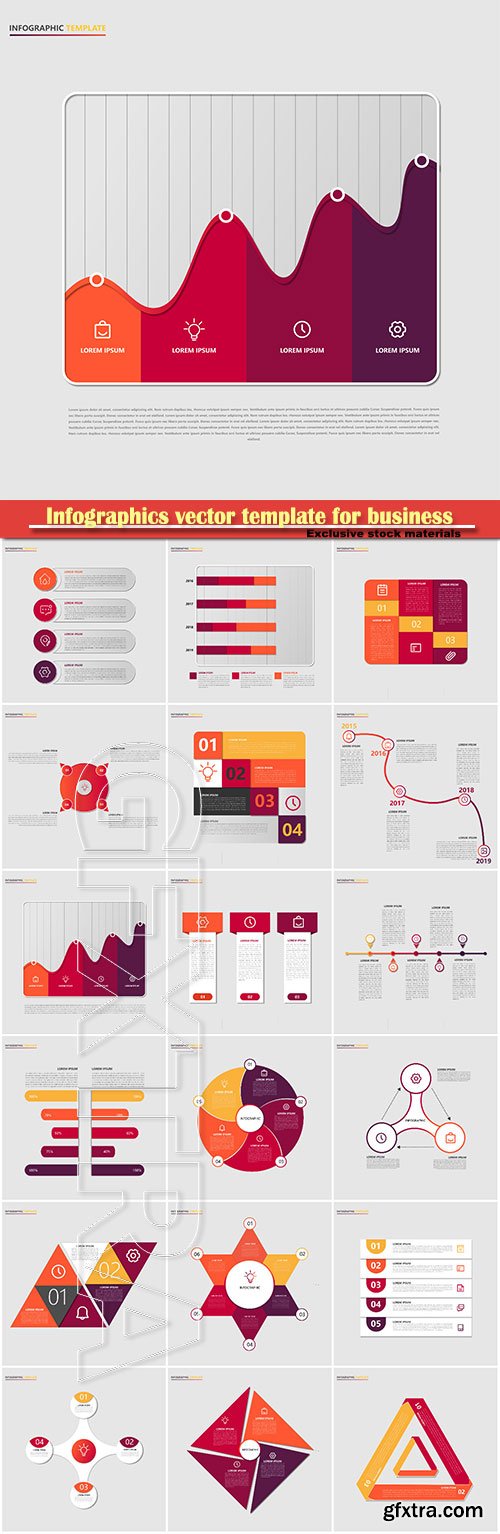 Infographics vector template for business presentations or information banner # 17