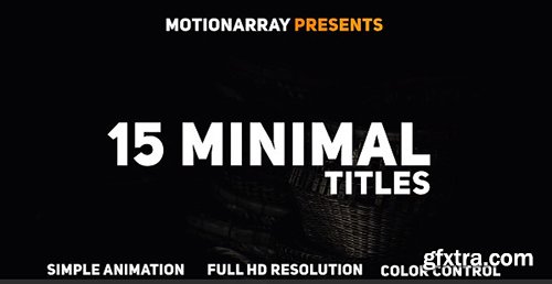 15 Minimal Titles - After Effects