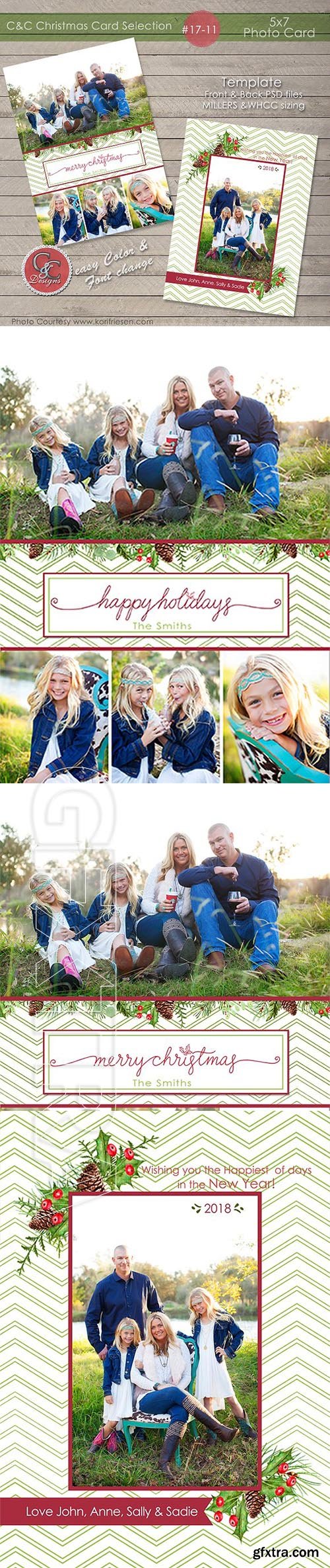 CreativeMarket - Christmas Photo Card Selection 17-11 2051430