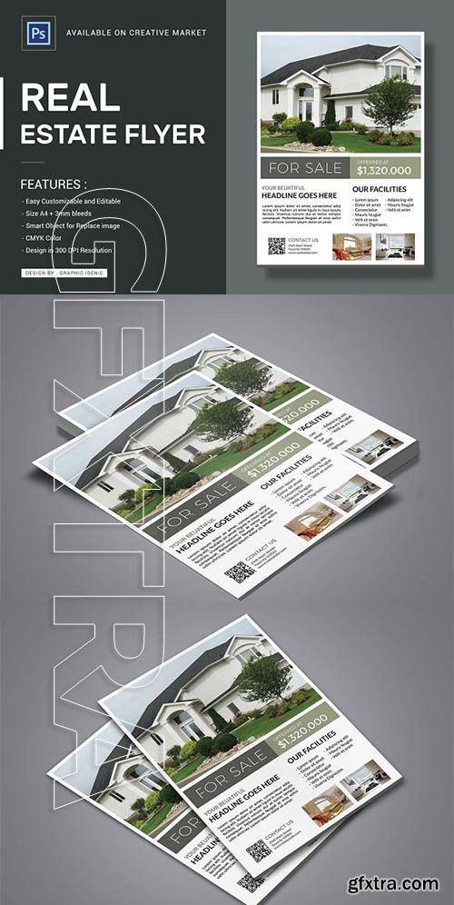 CreativeMarket - Real Estate Flyer V.01 2050673