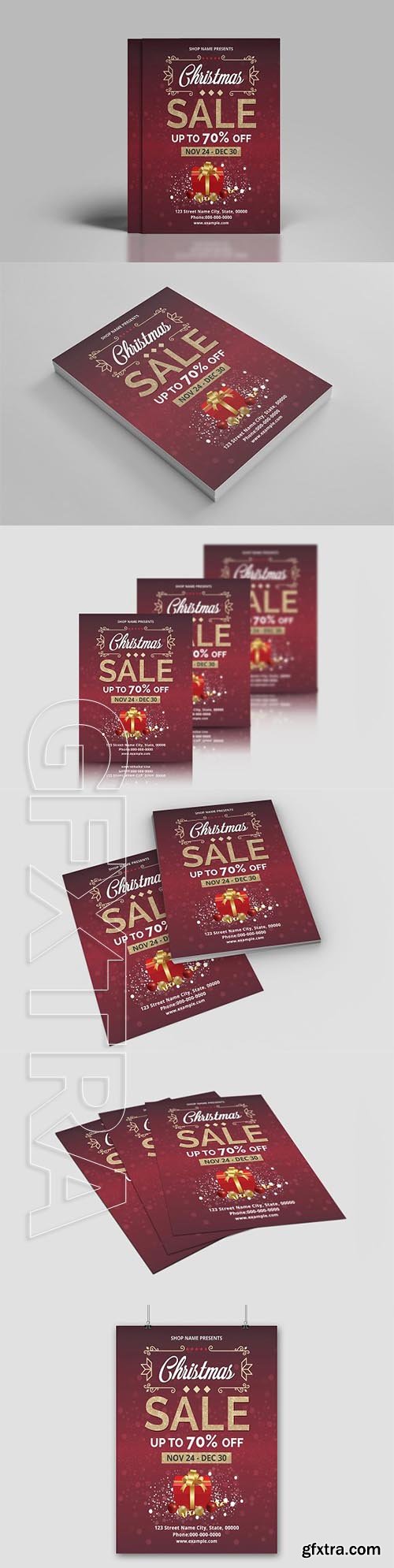 CreativeMarket - Christmas Sale Flyer-V680 2049267