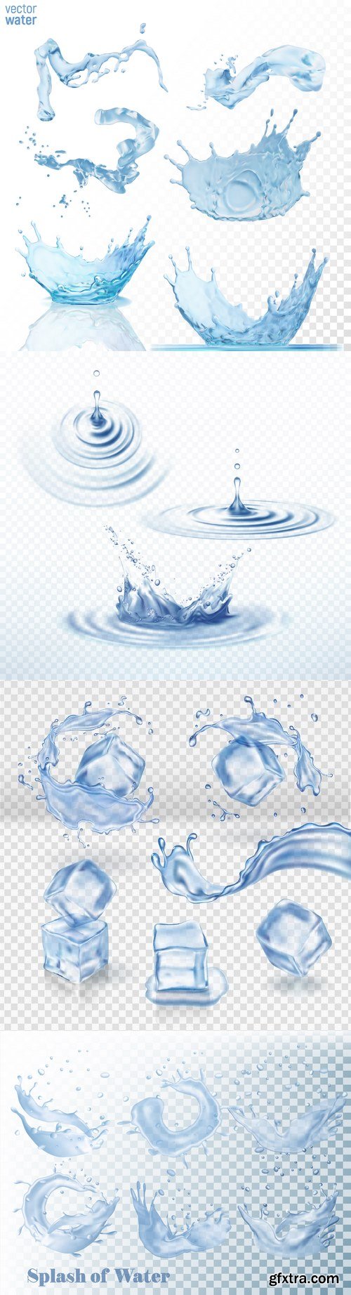 Vectors - Water Splashes Elements 2