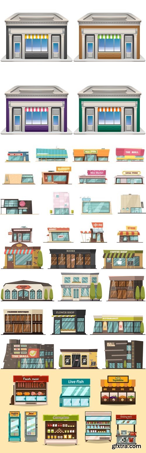 Vectors - Different Shops Set 17