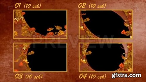 MA - Autumn Falling Leaves Frames