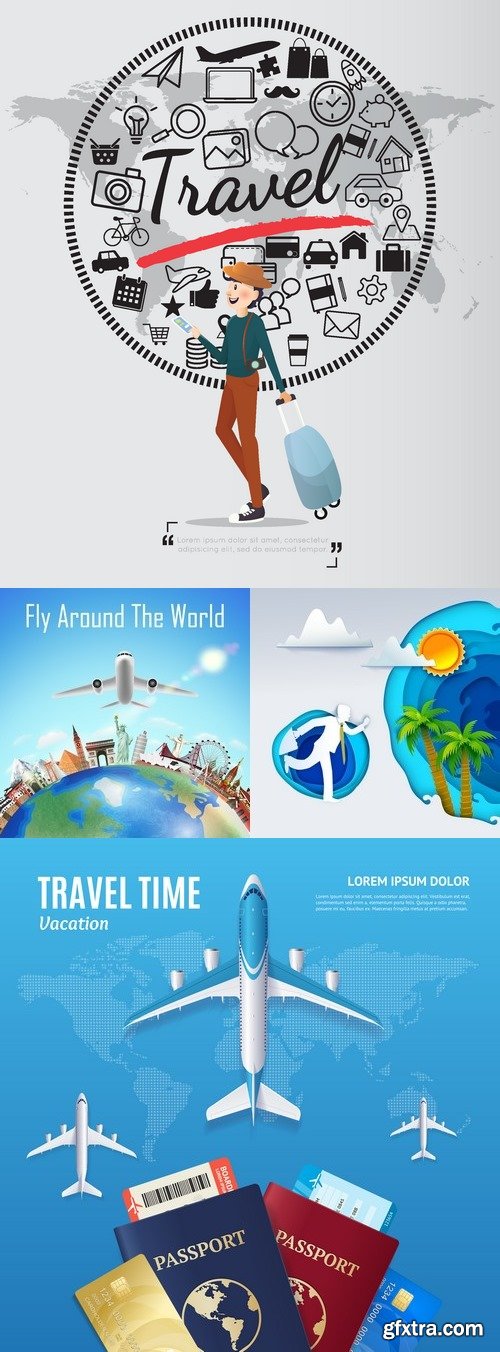 Vectors - Shiny Travel Backgrounds 31