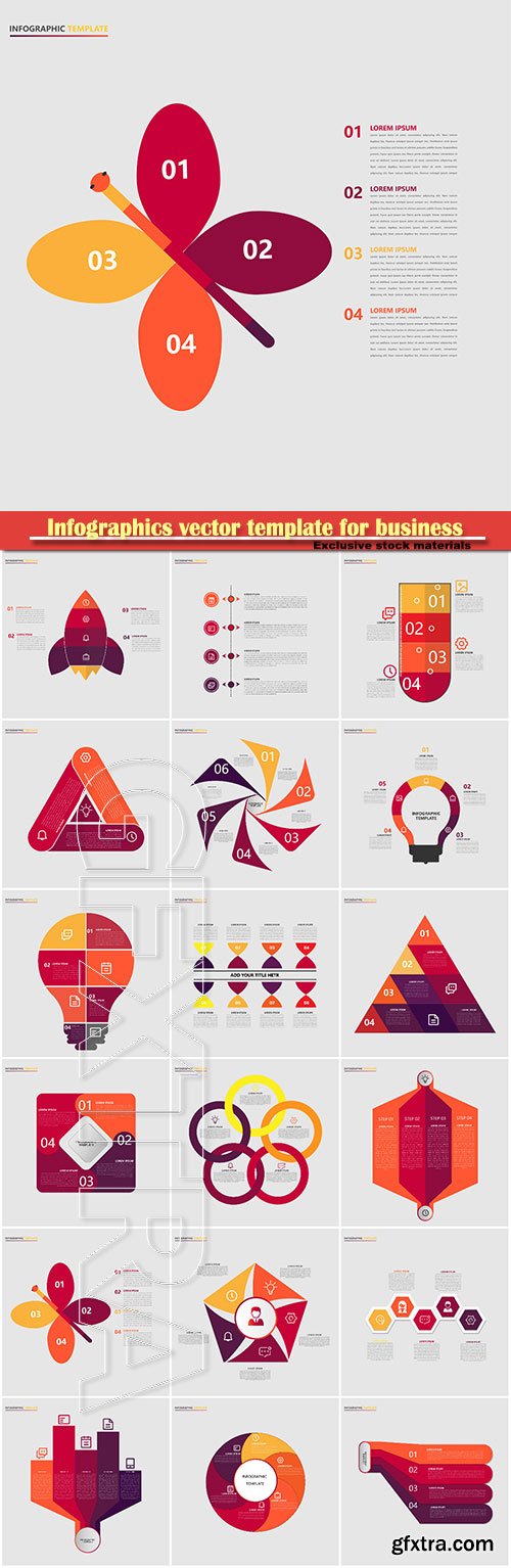 Infographics vector template for business presentations or information banner # 18