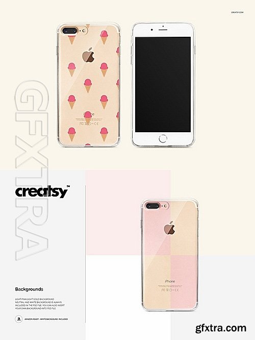 CM - Transparent iPhone Case Mockup Set 1403772