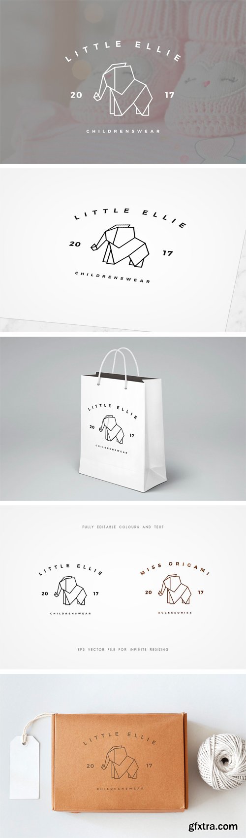 CM - Origami Elephant Logo Template 2021804