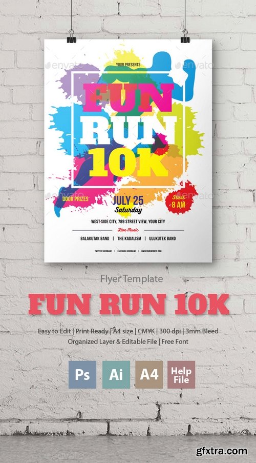 Graphicriver - Fun Run 10K Flyer/Poster 17121769