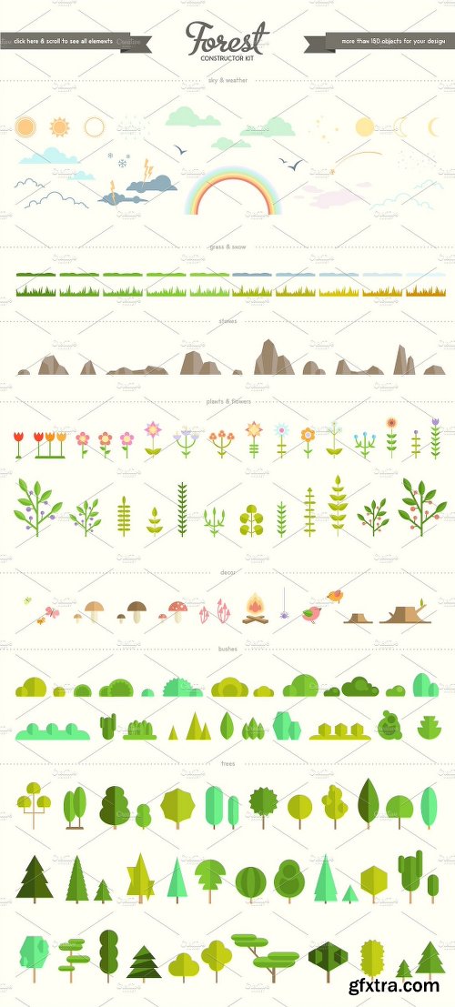 CreativeMarket Forest Constructor Kit 254884