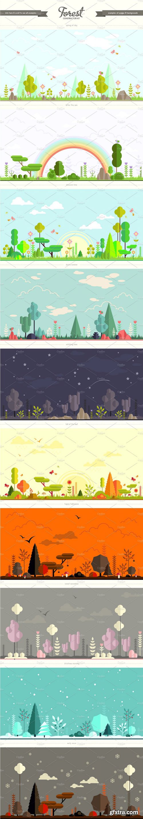 CreativeMarket Forest Constructor Kit 254884