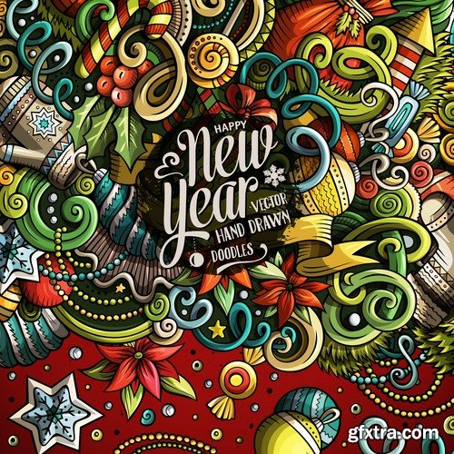 New Year banner Christmas flyer background is winter gift card EPS 25