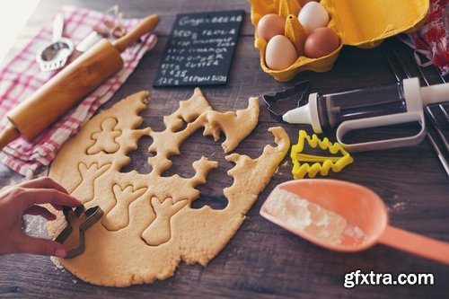 Family prepares a festive meal treat New Year Christmas sweetness 25 HQ Jpeg