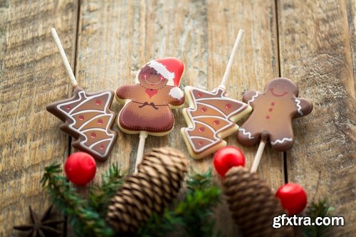 Family prepares a festive meal treat New Year Christmas sweetness 25 HQ Jpeg