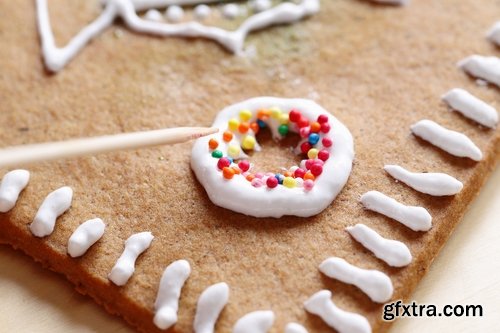 Family prepares a festive meal treat New Year Christmas sweetness 25 HQ Jpeg