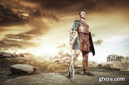 Roman gladiator medieval warrior a Spartan armor sword shield 25 HQ Jpeg